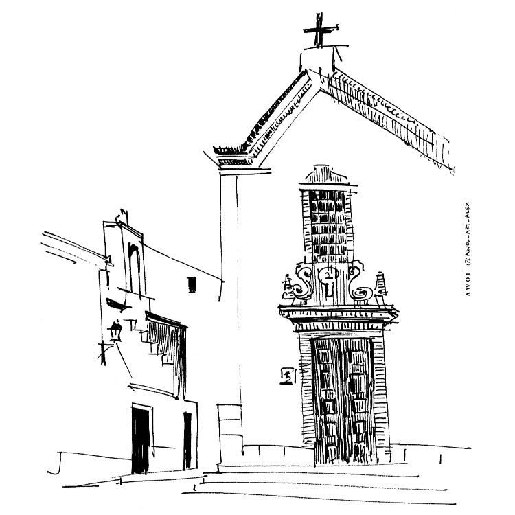 Town Square At Siesta Time: Portugal Fine Art Poster