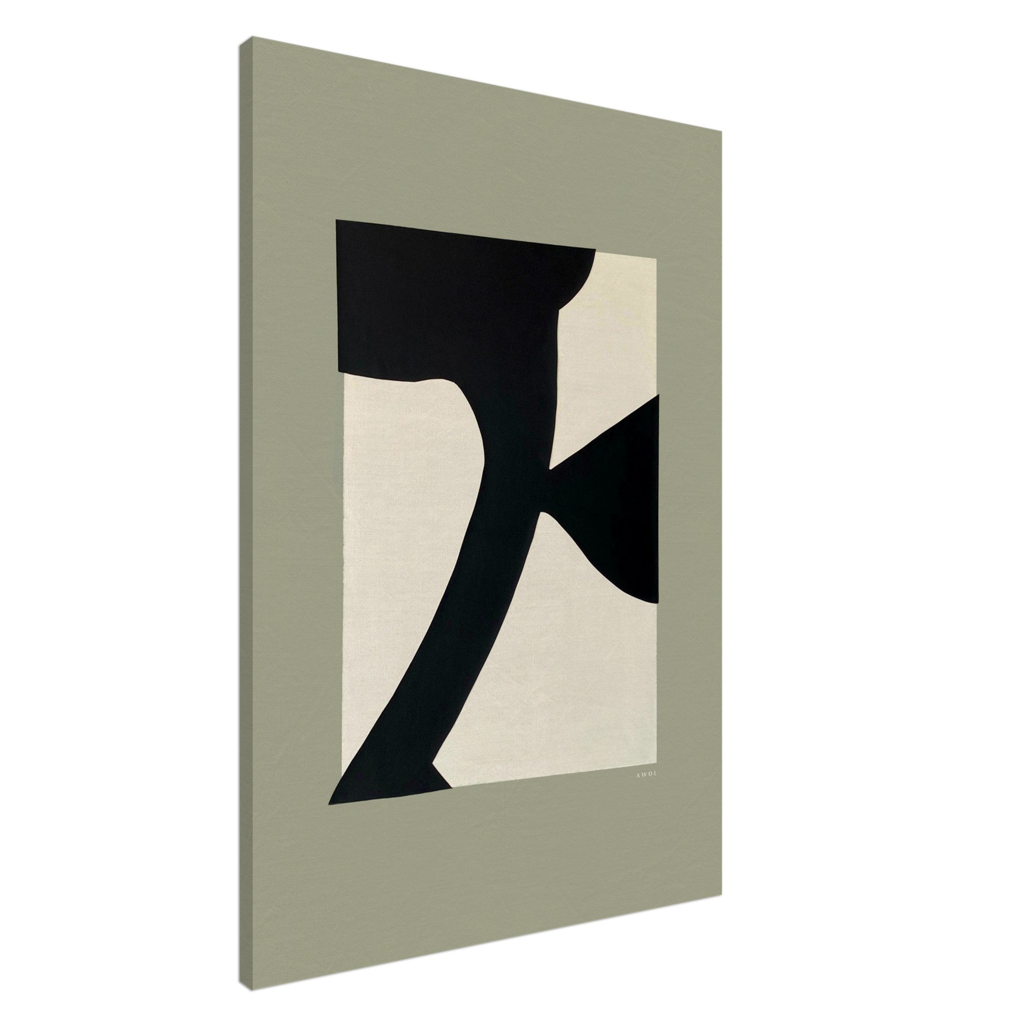 Large Canvas Art, Abstract Flowers in Bold Cut-Outs And Painted Collage: Canvas Art Print