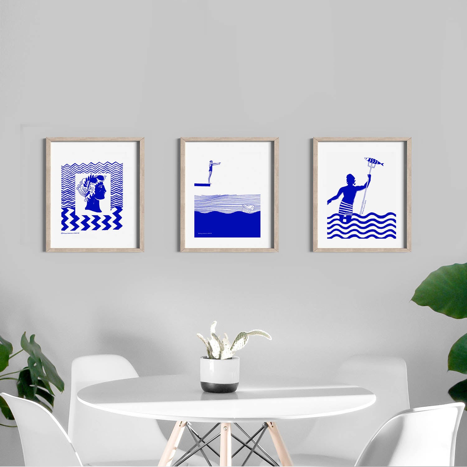 Man Looking At The Sea: Modern Beach Art, Aluminum Art Print