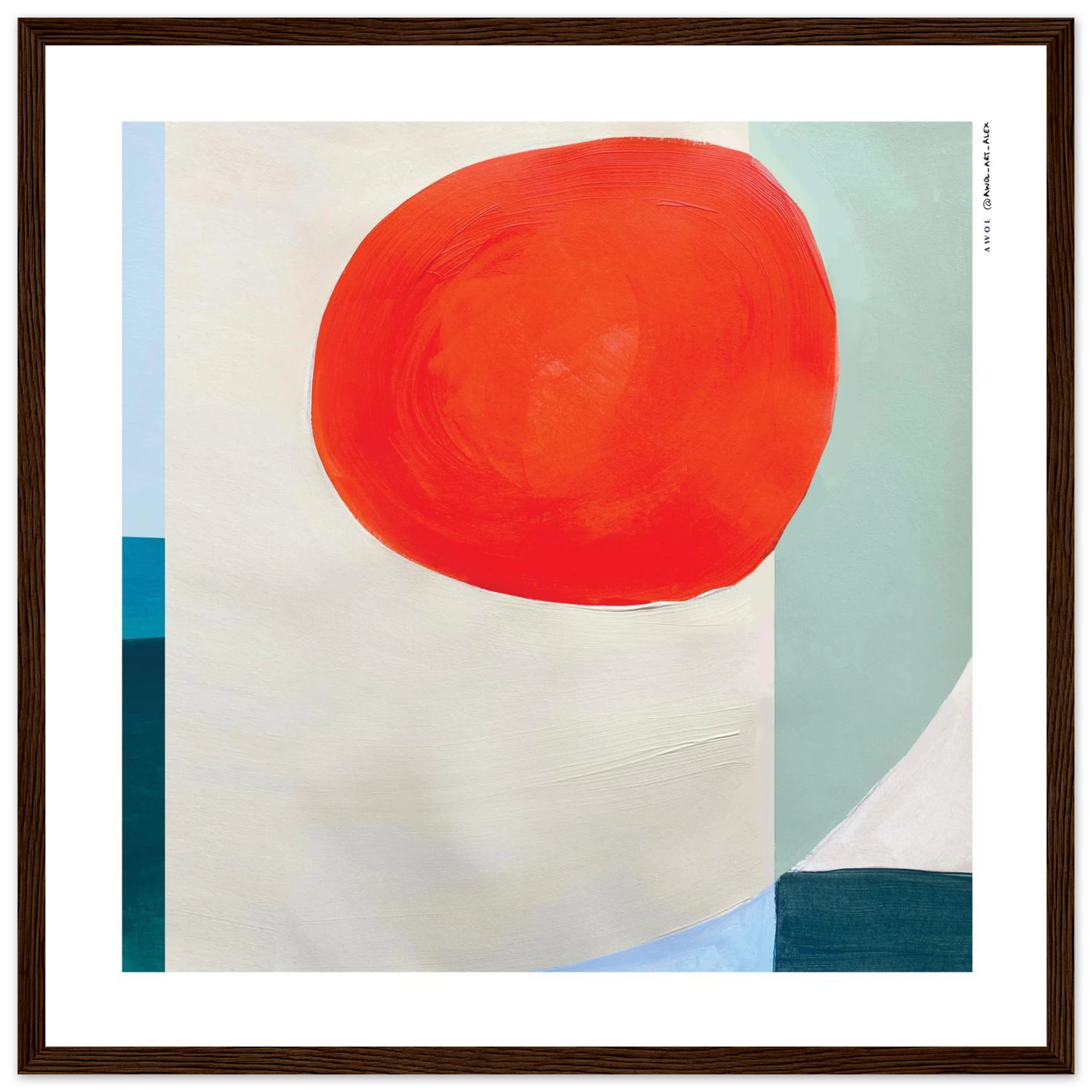 Stillness at Sunrise, Abstract Sky: Fine Art Wooden Framed Poster