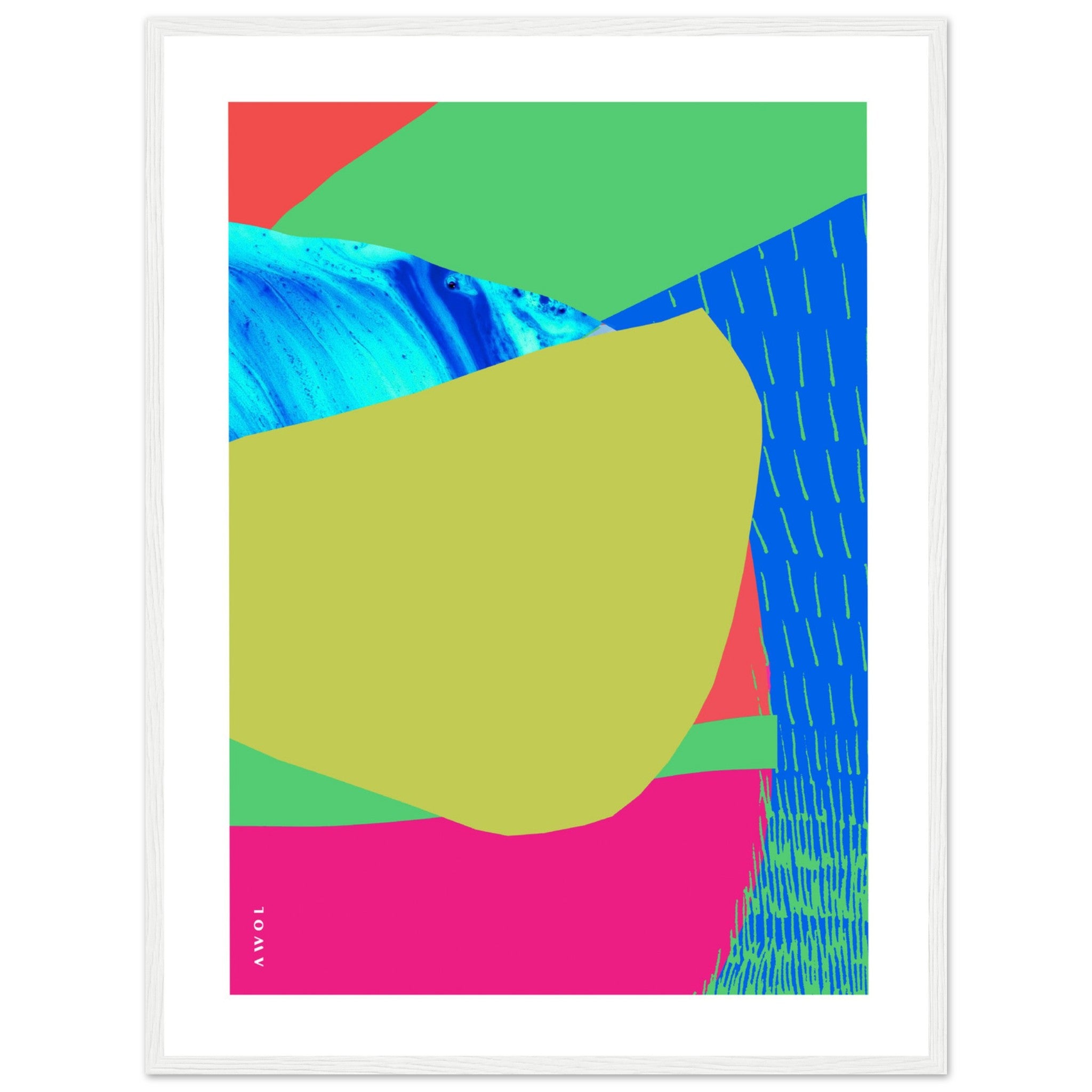 Colourful Bali, Thailand And Vietnam Abstract Landscapes: Wooden Framed Poster