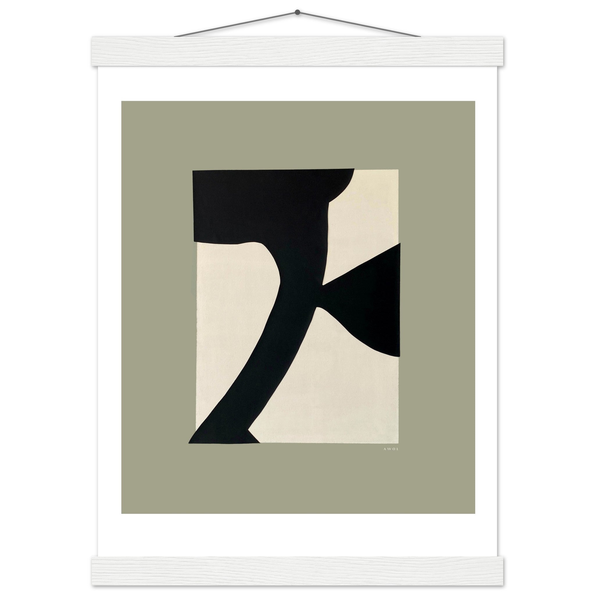 Flower Abstraction, Large Abstract Wall Art: Poster Print With Hanger