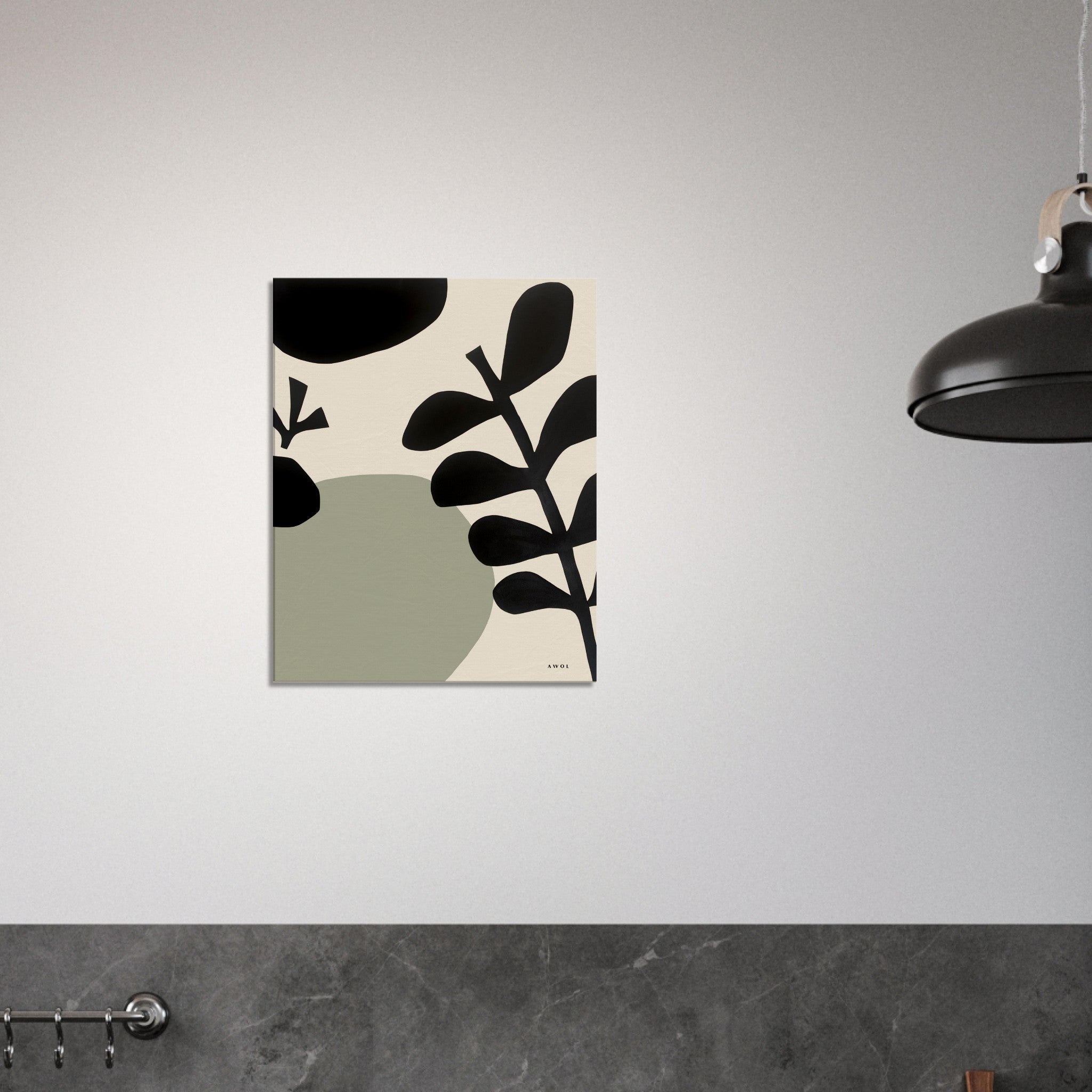 Mediterranean Plant Art, Modern Garden Art Canvas Print