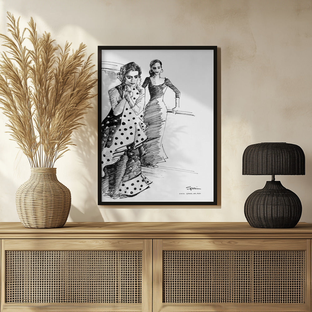 Flamenco Dancers, Andalucia, Spain: Fine Art Wooden Framed Poster