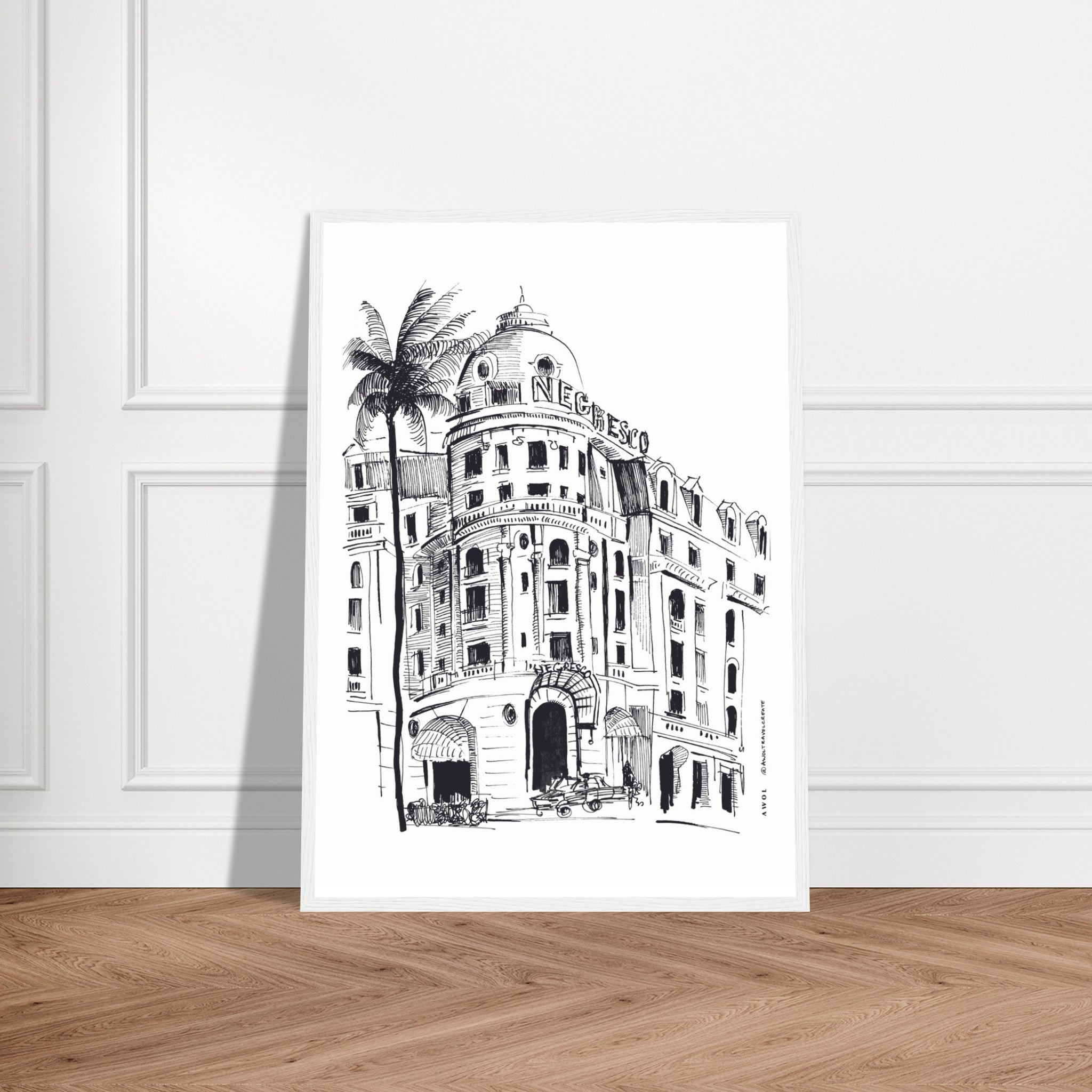 Palm Trees On The French Riviera: Côte d'Azur Framed Art Print