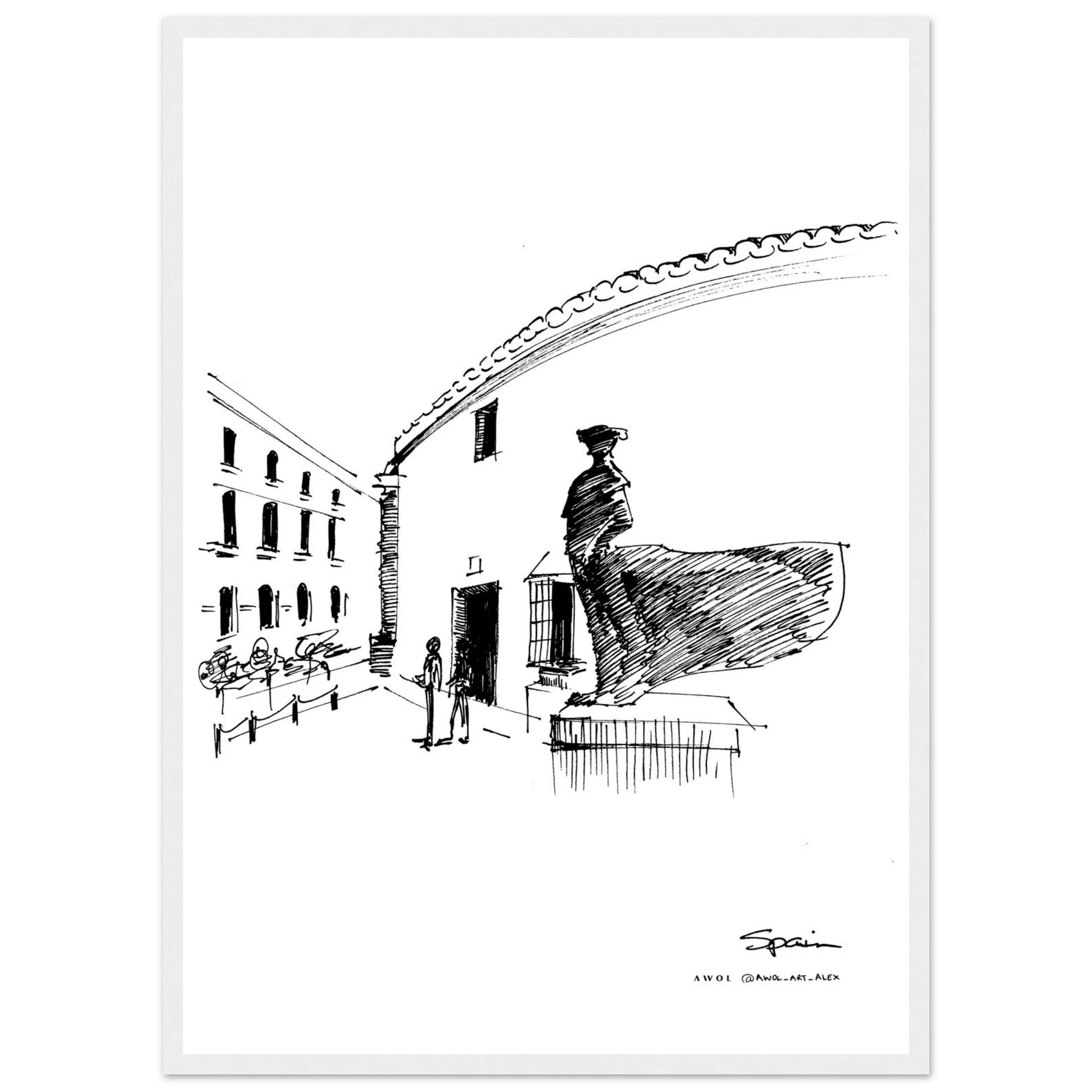 The Spirit of Andalucia, Spain – Ronda Street Style: Fine Art Wooden Framed Poster