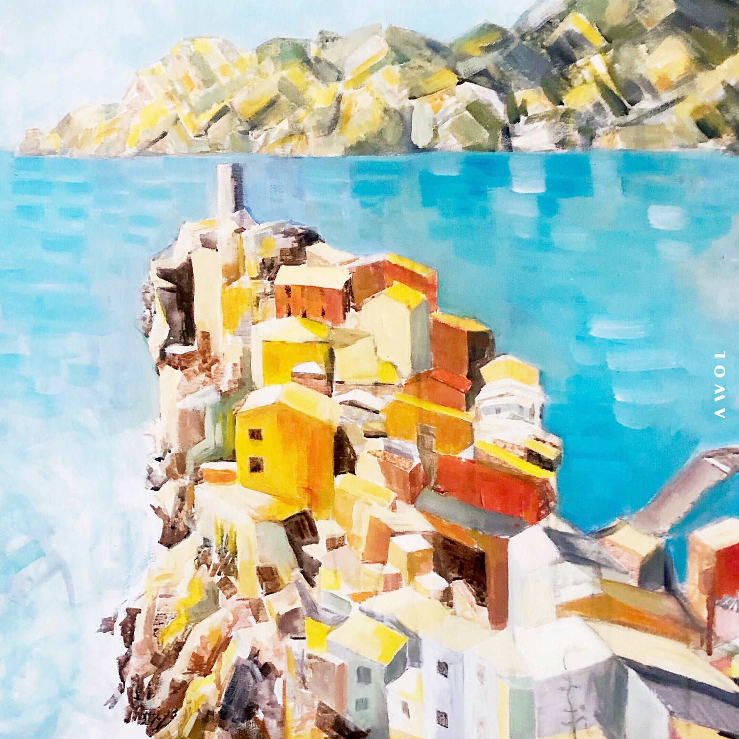 Italy Art Print: Colourful Seaside Towns, Mediterranean Poster Print