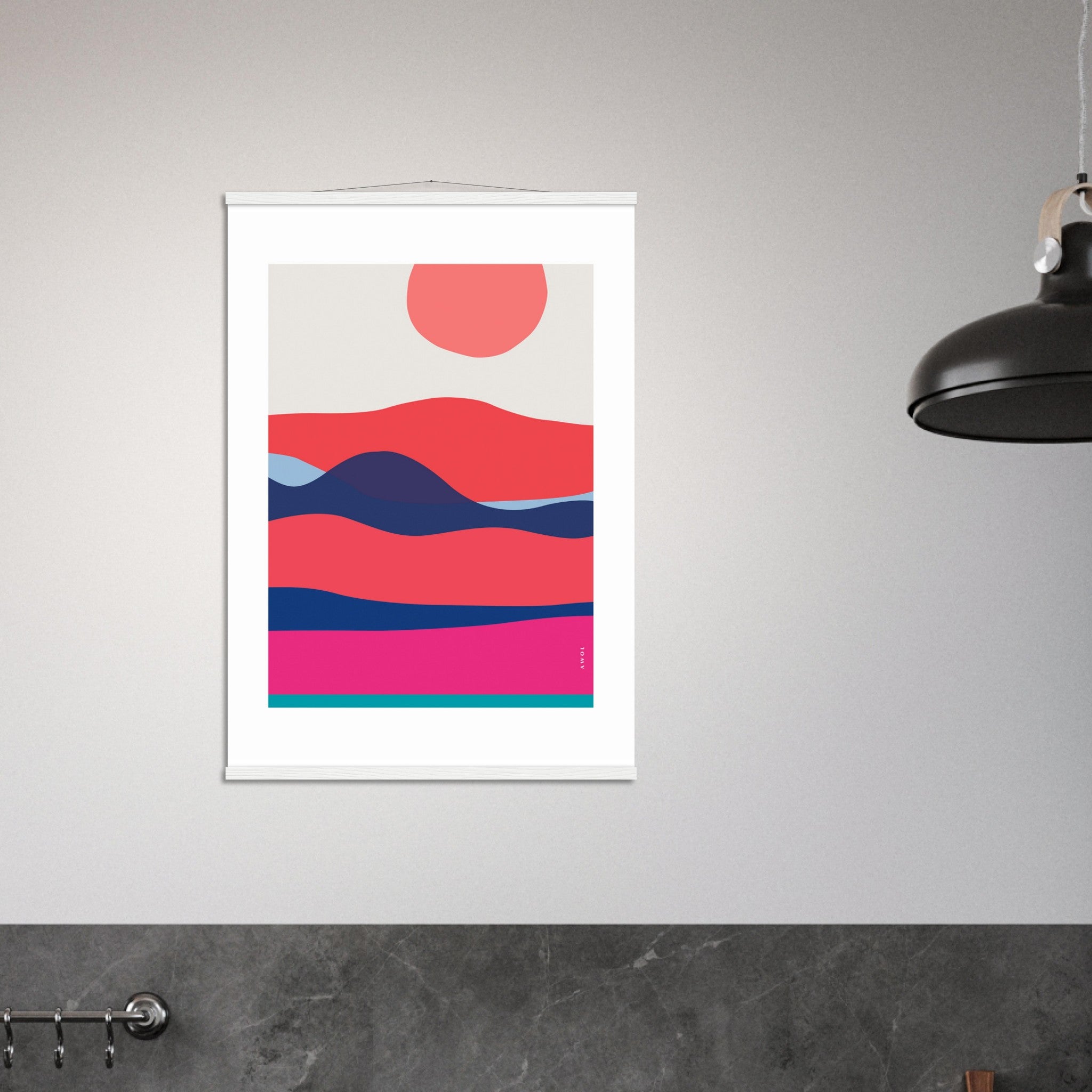 Abstract Sea Wall Art Print: Sunrises and Sunsets Poster With Hanger