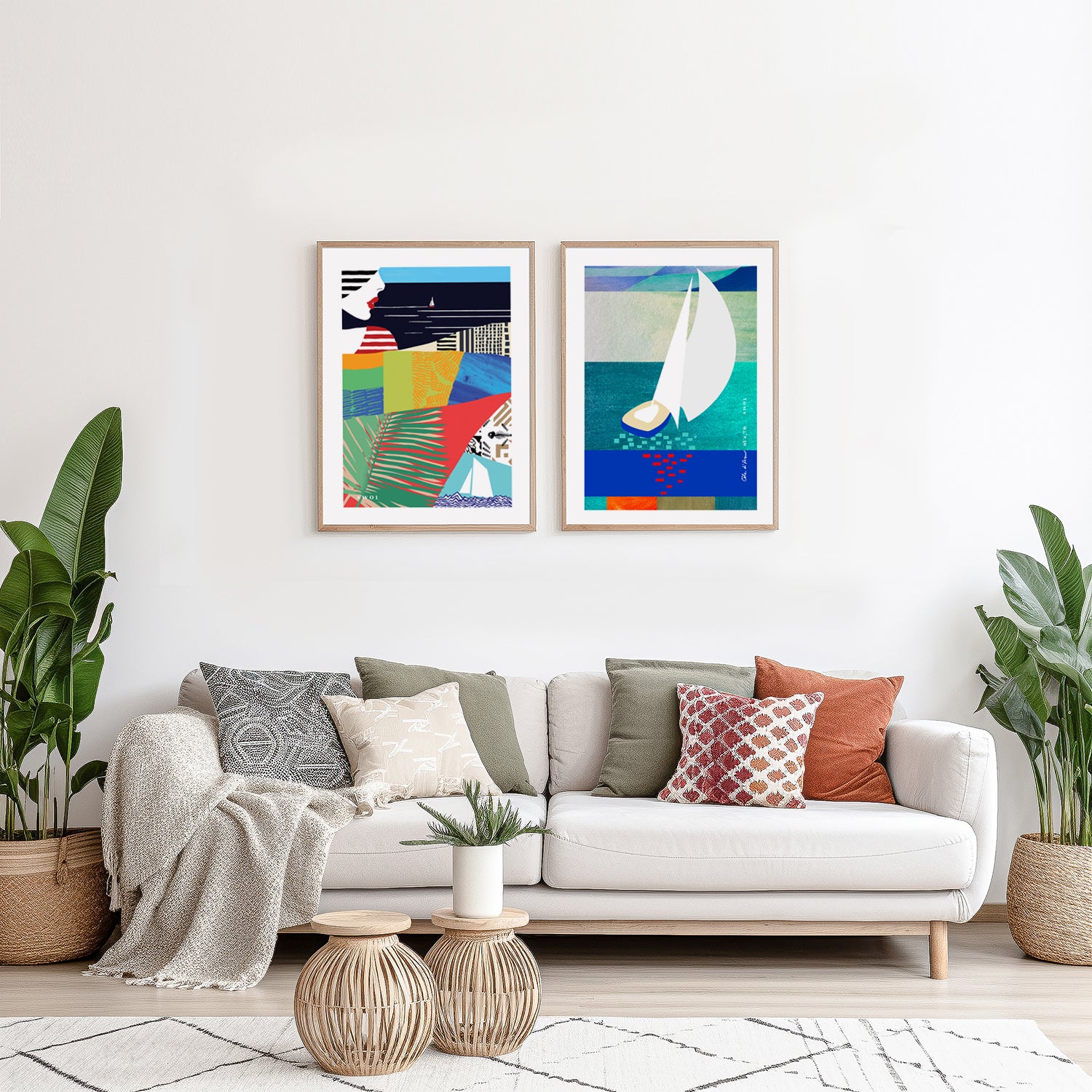 Tropical Vacation, Sailing & Beach Vibes Art Bliss: Aluminum Print