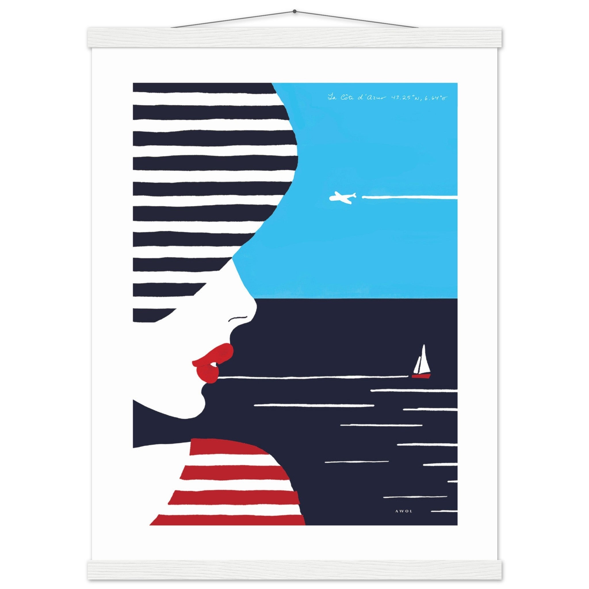 Beach Portrait Of A Woman By The Sea: Poster With Hanger