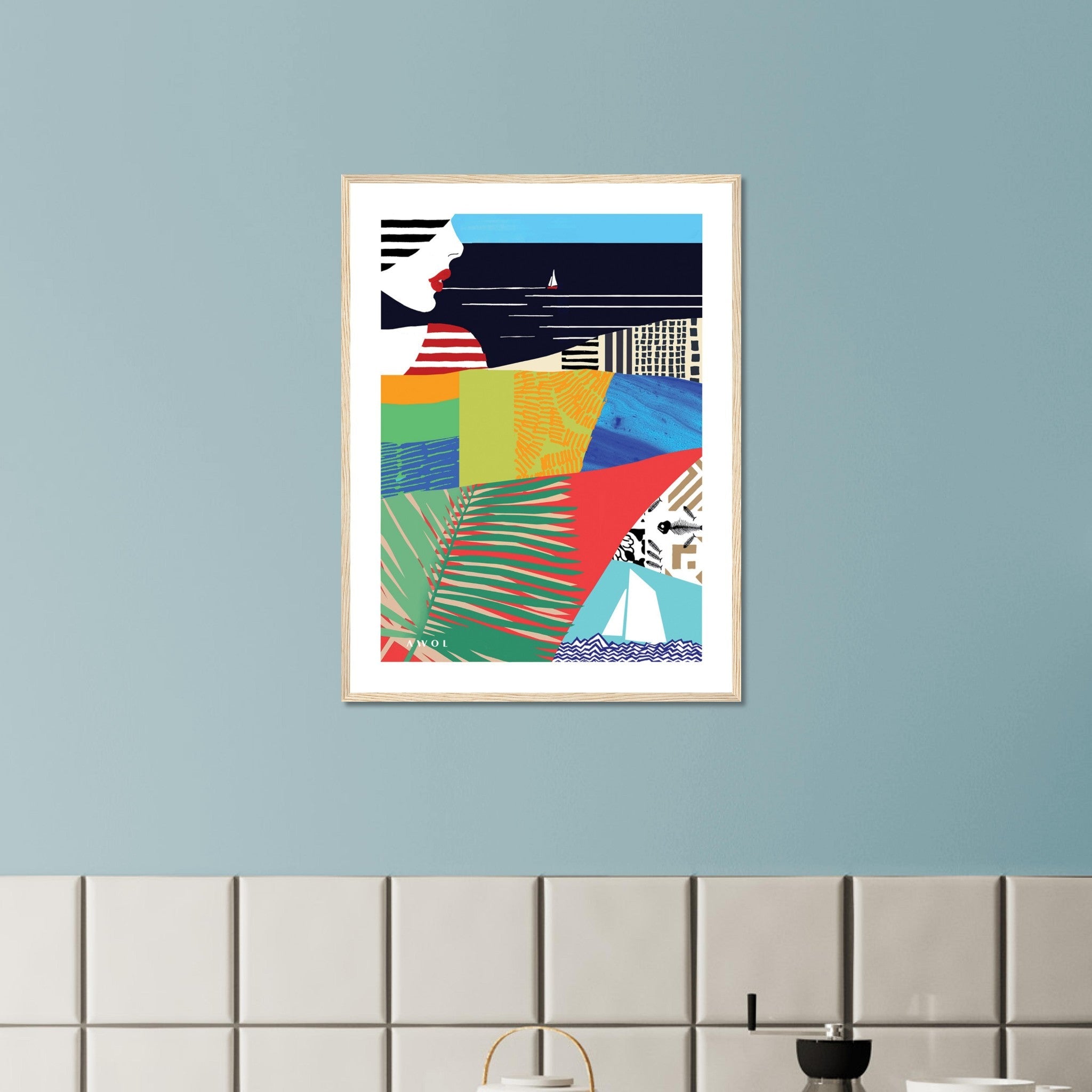 Beach Vibes: Classic Matte Paper Wooden Framed Poster