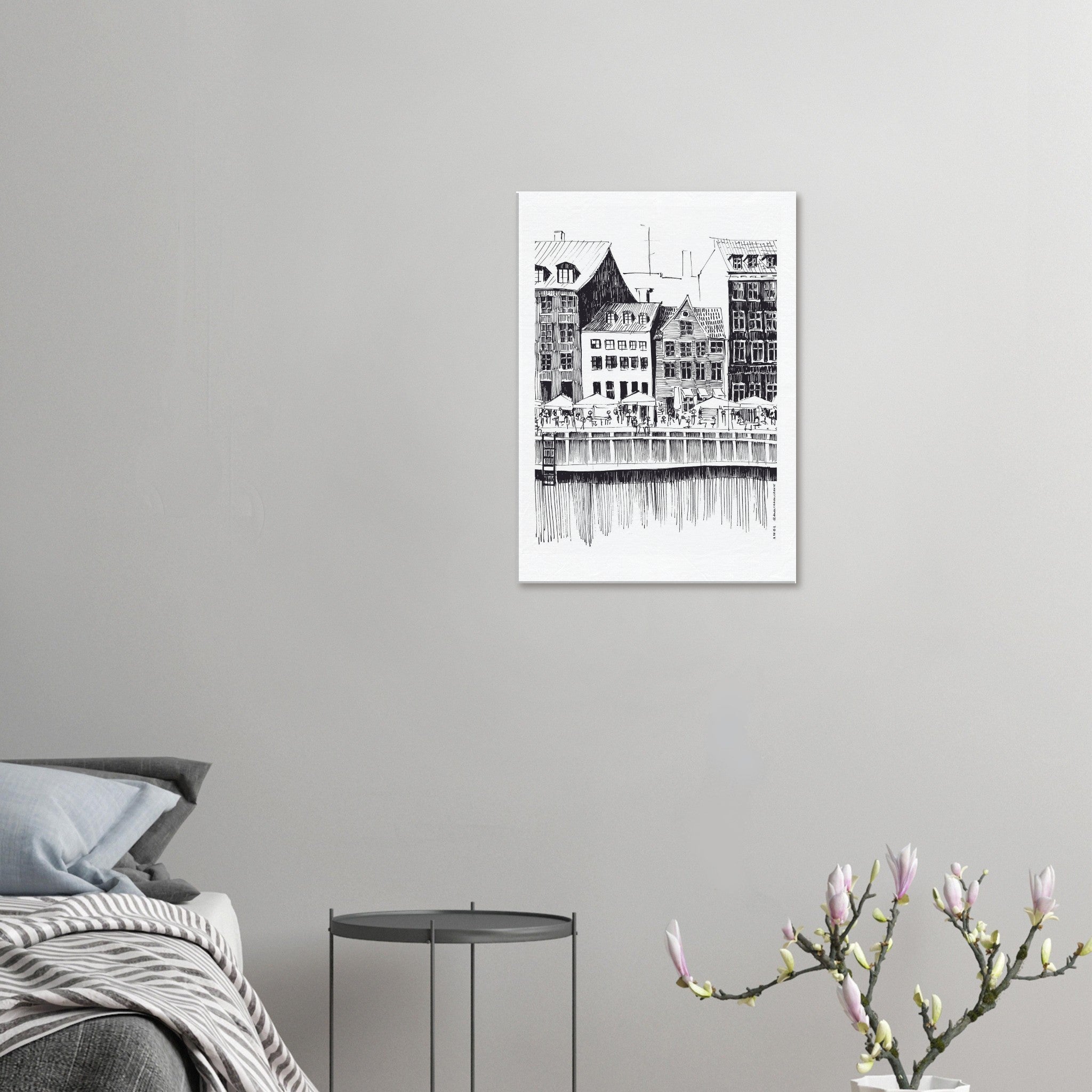 Saturday Afternoon On Nyhavn Canal In Copenhagen, Denmark: Canvas Art Print