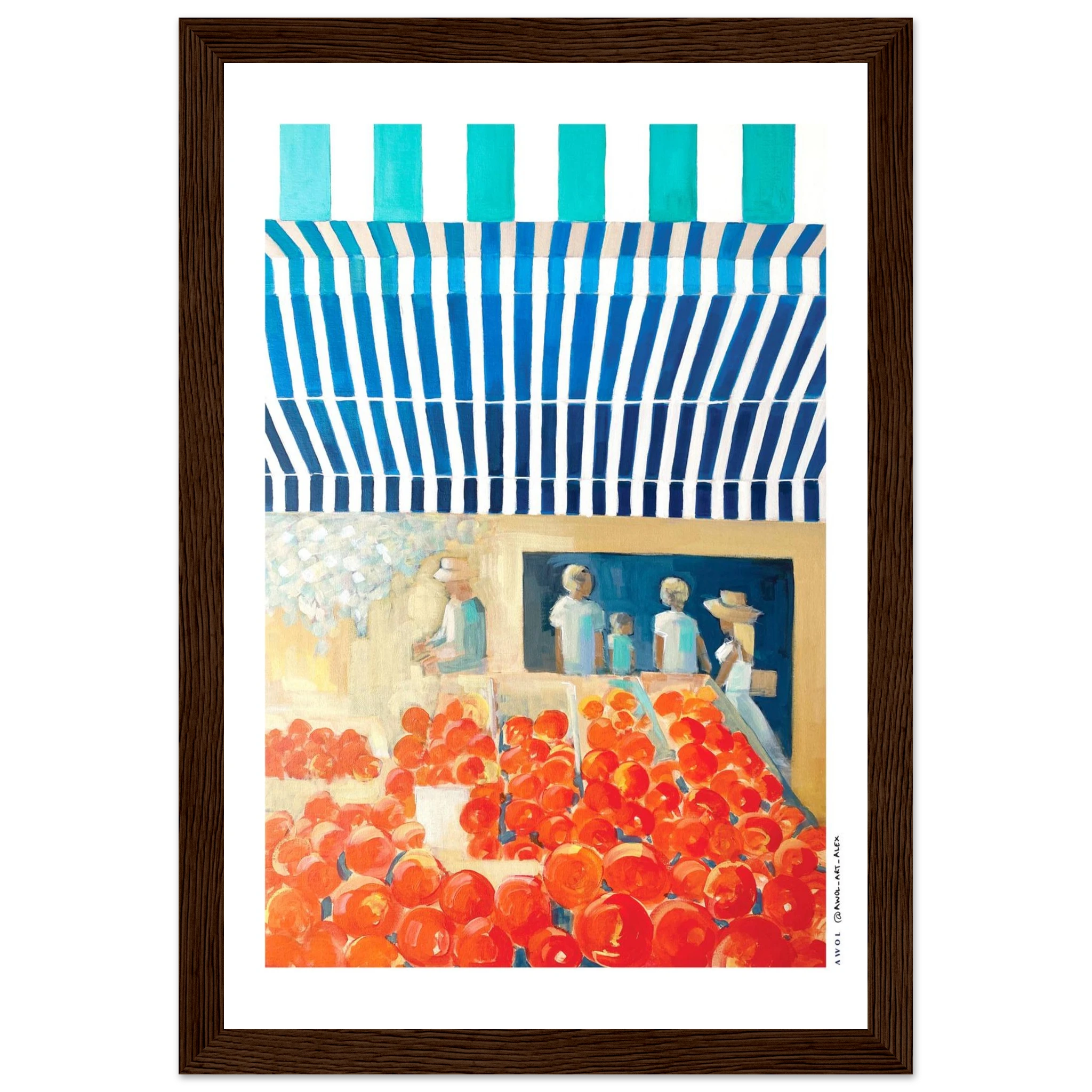 Nice Morning Market, South of France: Framed Fine Art Poster