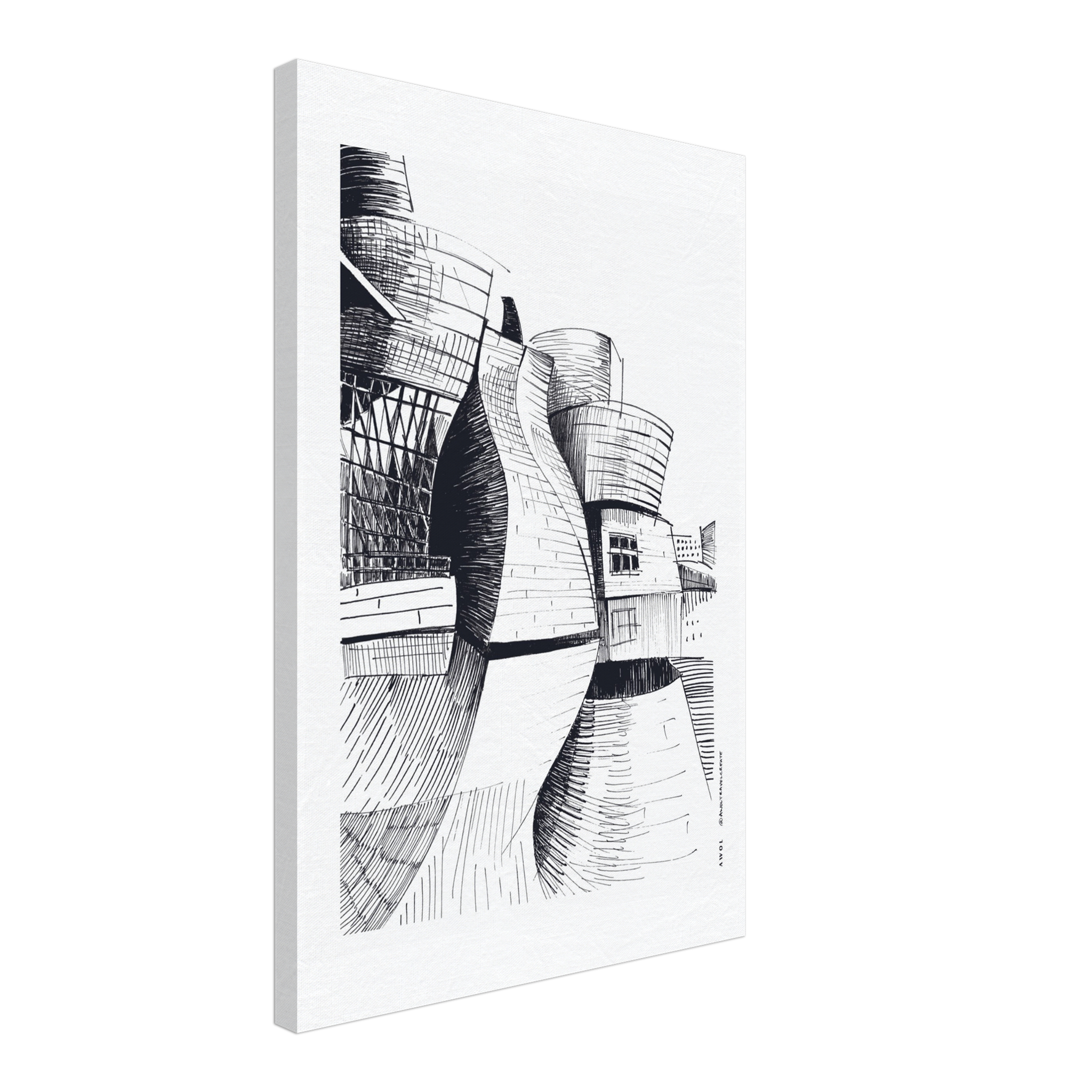 The Guggenheim Bilbao, Modern Architecture Wall Art: Canvas Print